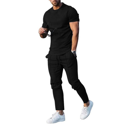 Herren Sport-Outfit atmungsaktiv mit Jogginghose und T-Shirt