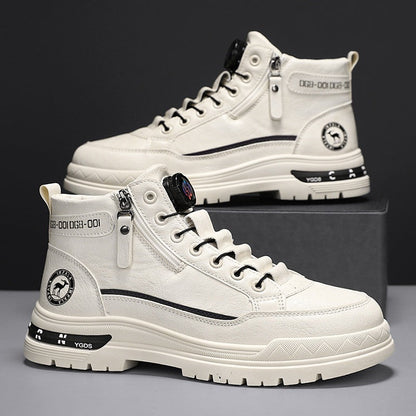 Damen Sneaker High-Top Modisch Schnellschnürung Schwarz