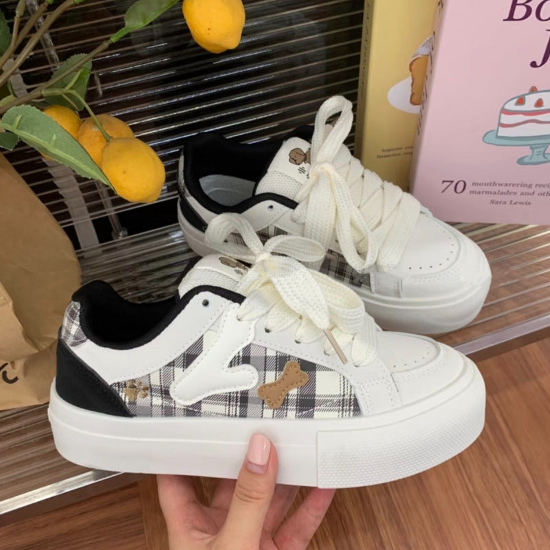 Damen Sneaker Karomuster Komfort Innenfutter Trendy Schuhe - BerlinGlamour