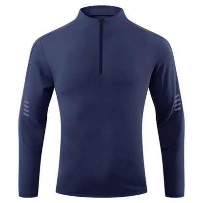 Herren Langarmshirt Funktionsshirt Mit Reißverschluss Hochwertig