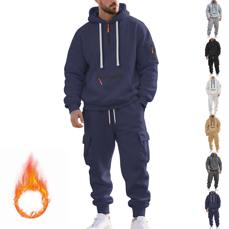 Herren Sportliche Hoodie Jogginghose Set