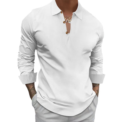 Herren Hemd Halblangarm V-Ausschnitt Modern Berlin Style