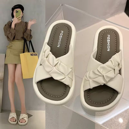 Damen Sandalen Bequem Flecht-Design Sommer - BerlinGlamour
