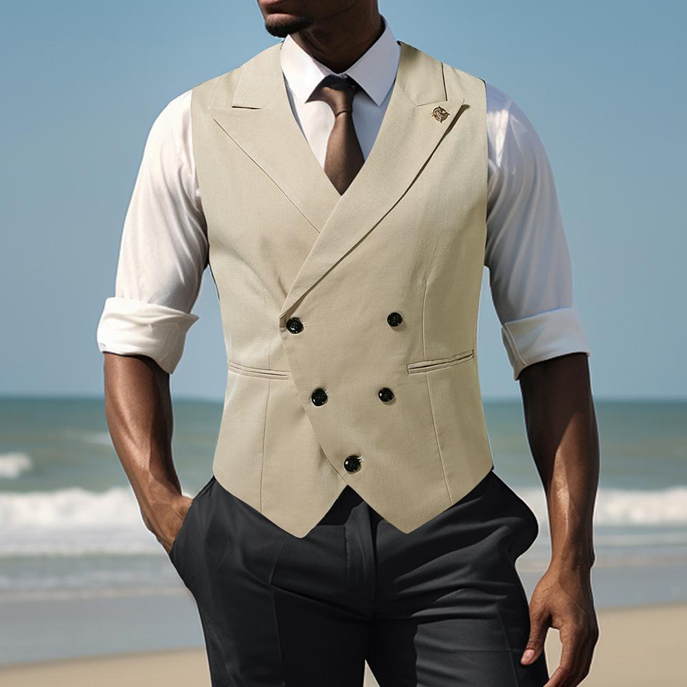 Herren Weste Modern Elegant mit Knopfleiste und Details - BerlinGlamour