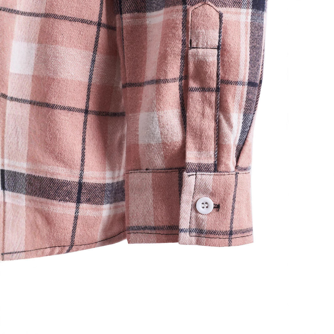 Herren Overshirt Kapuze Karomuster Modern