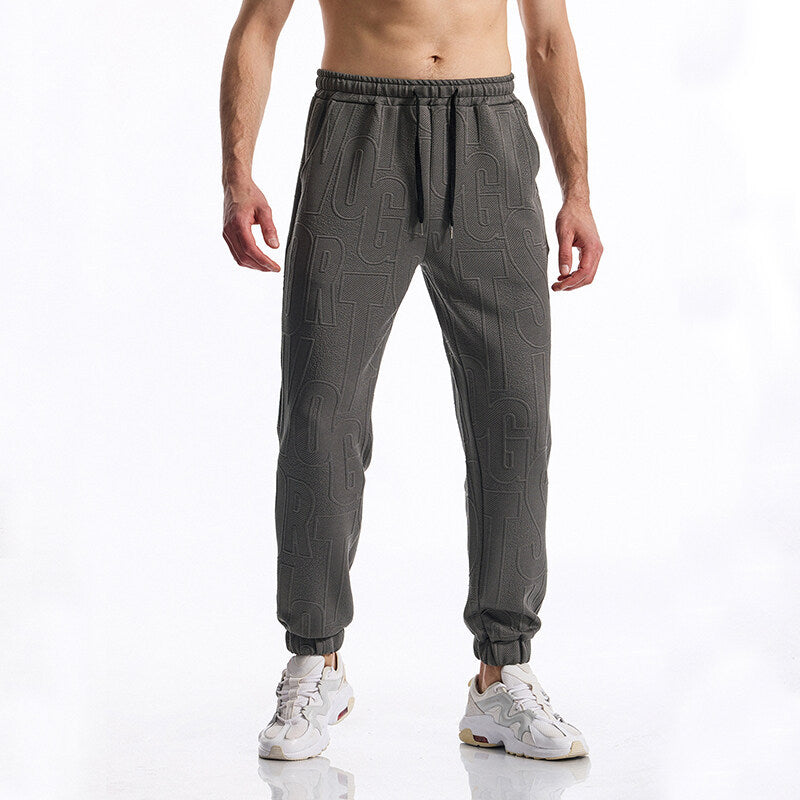 Herren Freizeithose Elastisch Bequem Mit Logoprint