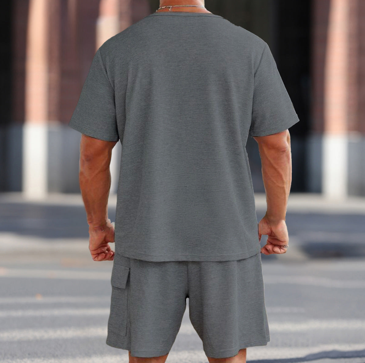 Herren Sportset Atmungsaktiv mit Taschen Modern