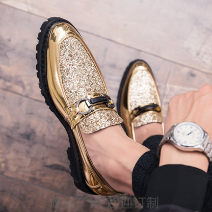 Damen Mokassins Glitzernde Schuhe Elegant Modern