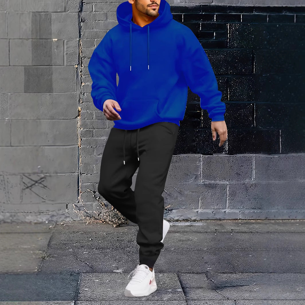 Herren Sportanzug Kapuzenjacke mit Taschen und verstellbarem Bund