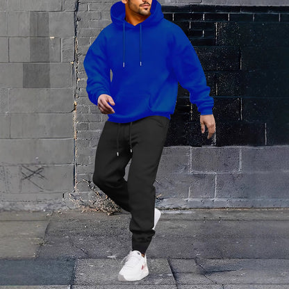 Herren Sportanzug Kapuzenjacke mit Taschen und verstellbarem Bund
