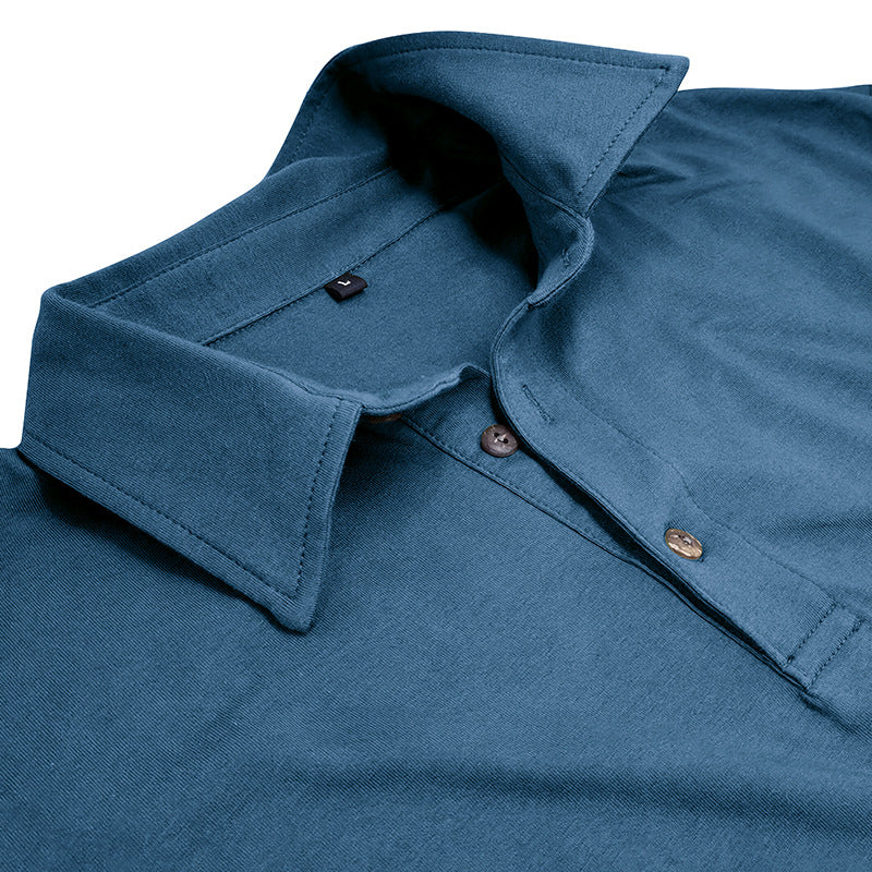 Herren Polohemd Langarm Baumwolle Elegantes Design