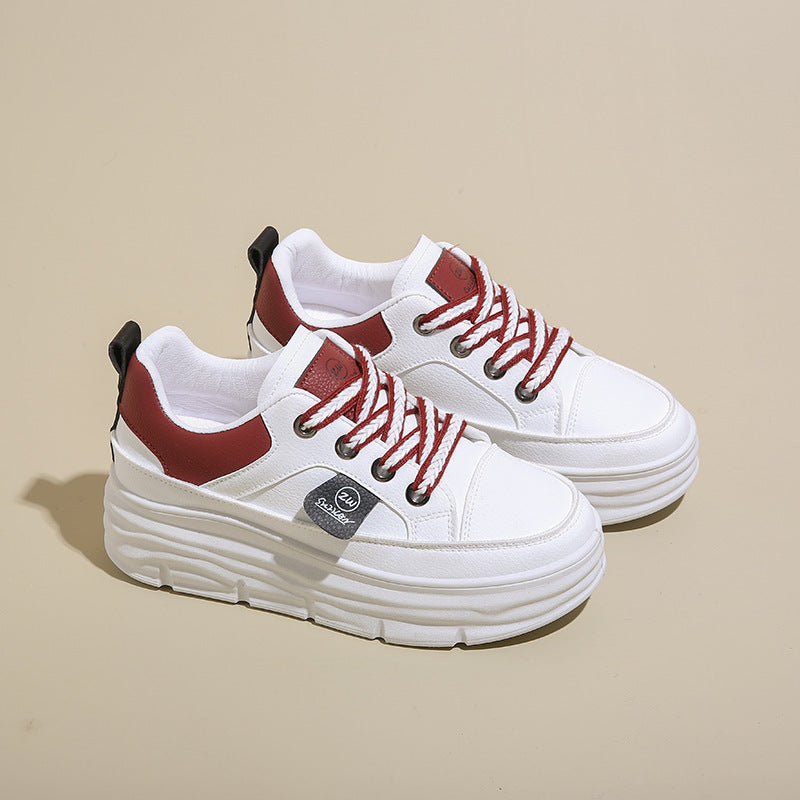 Damen Sneaker Plateau Schuhe Weich Atmungsaktiv