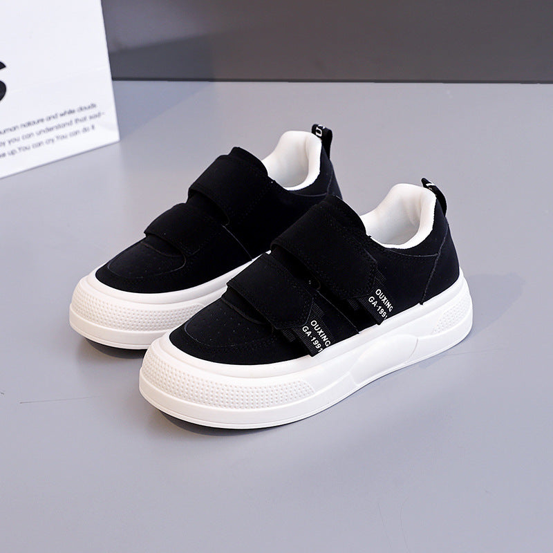 Damen Sneaker Plattform Schuhe Klettverschluss Modern