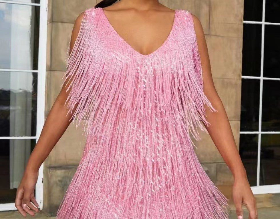 Damen Partykleid Schulterfrei Glitter Partydress