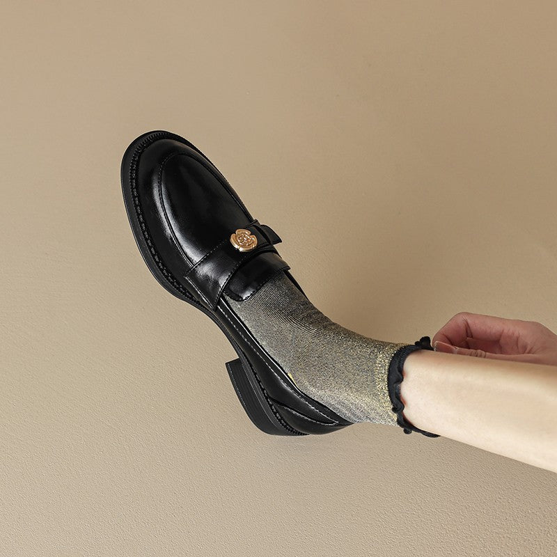 Damen Mokassins Elegante Schuhe mit Schnalle Komfortabel