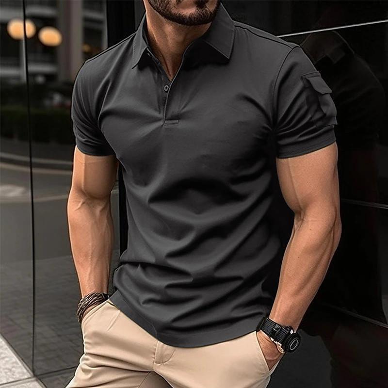 Herren Poloshirt Sportlich Funktionale Ärmel Modern