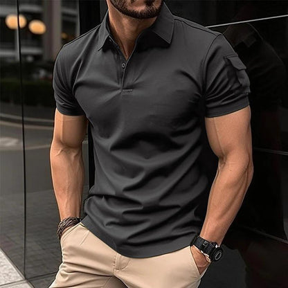 Herren Poloshirt Sportlich Funktionale Ärmel Modern