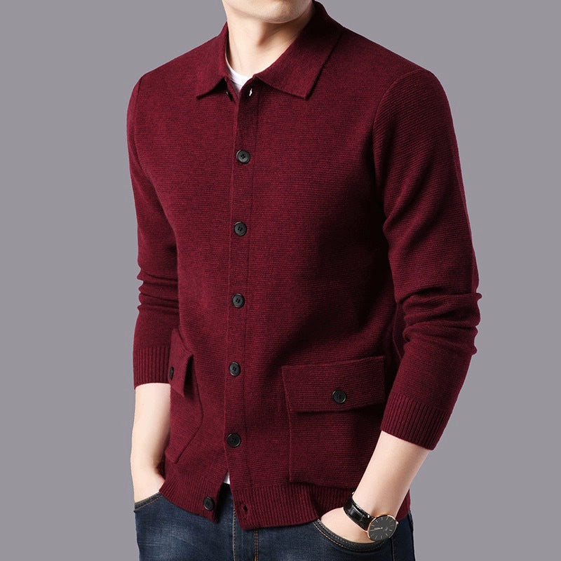 Herren Strickjacke Mit Knopfverschluss Praktisch