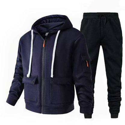 Herren Sportjacke Jogginganzug Mit Taschen