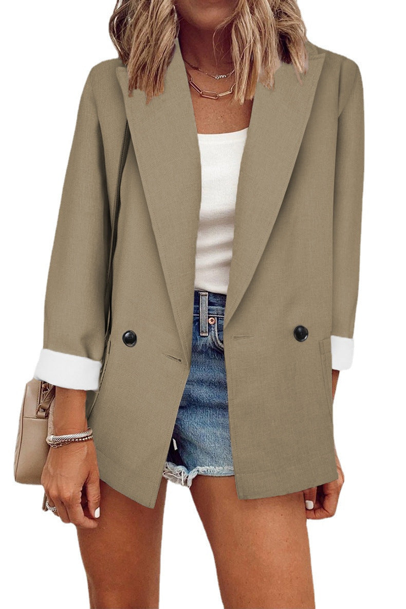 Damen Blazer Oversized Elegant Schlicht Modern