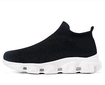 Damen Laufschuhe Atmungsaktiv Strick Schwarz Sport