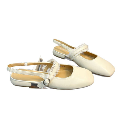 Damen Ballerinas Slingback Spitze Komfort Schuhe