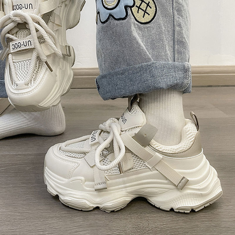 Damen Sneaker Sportlich Atmungsaktiv Stabiler Sohle