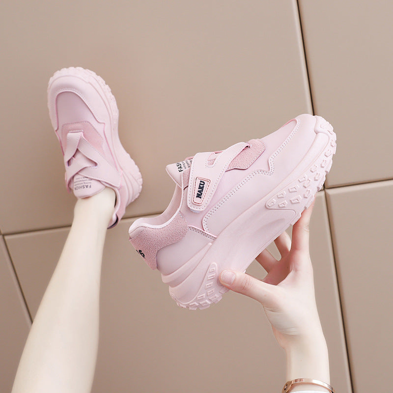 Damen Sneaker Slipper Bequem Klettverschluss Weich
