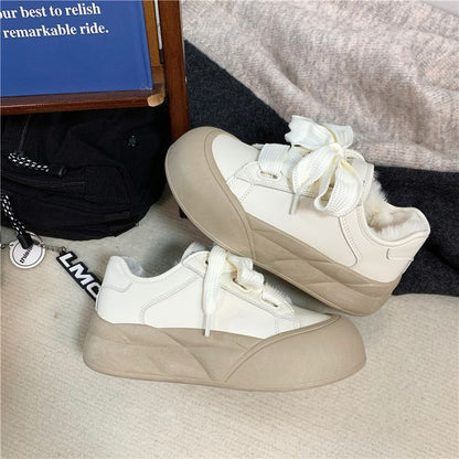 Damen Sneaker Modisch Weich Innenfutter Schnürsystem