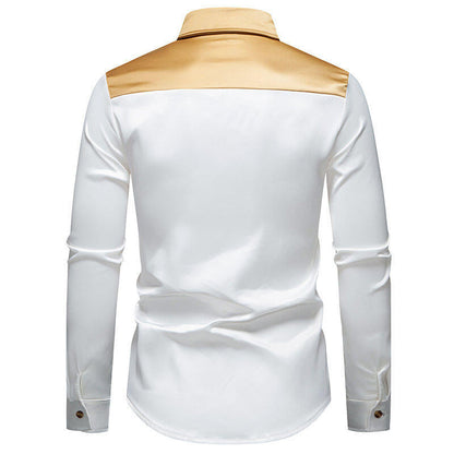 Herren Hemd Elegantes Business Hemd mit Kontrastkragen