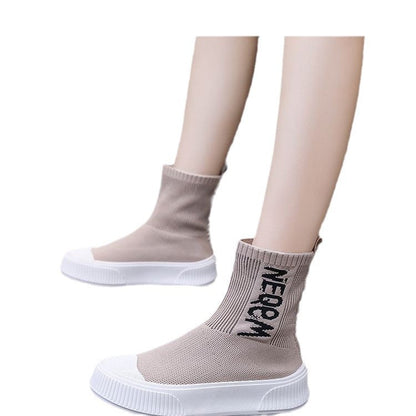 Damen Sneaker Socken Schuhe Elastisch Modern Heidi Style