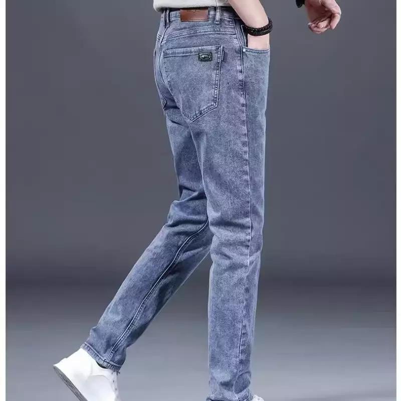 Herren Jeans Slim Fit Weich Denim Modern