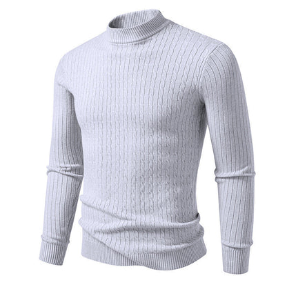 Herren Rollkragenpullover Strukturiert Bequem Warm