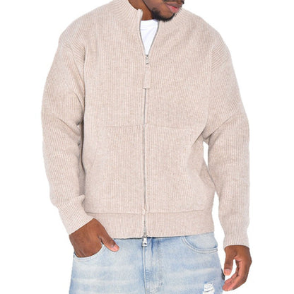 Herren Strickjacke Kuschelig Warm Mit Reißverschluss