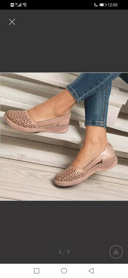 Damen Clogs atmungsaktiv Lochmuster Bequem Heidi