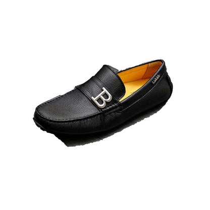 Herren Mokassins Ledernarbung Elegantes Design Braun