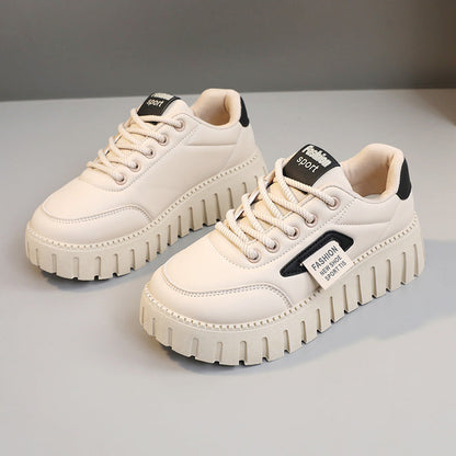 Damen Plateau Sneaker Sportlich atmungsaktiv Rutschfest