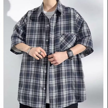 Herren Karobluse Lässig Modern Mit Brusttasche - BerlinGlamour