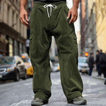 Herren Cargo-Hose Elastisch Bequem Große Taschen