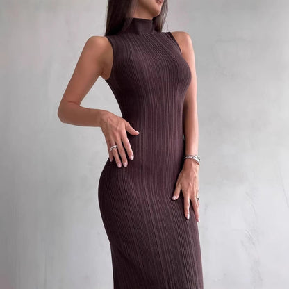 Damen Maxikleid Satin Elegant Enganliegend