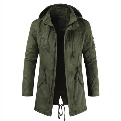Herren Funktionsjacke Wasserdicht mit Reißverschluss und Verstellbare Kapuze