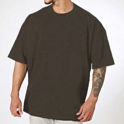 Herren T-Shirt Oversized Baumwolle Rundhals