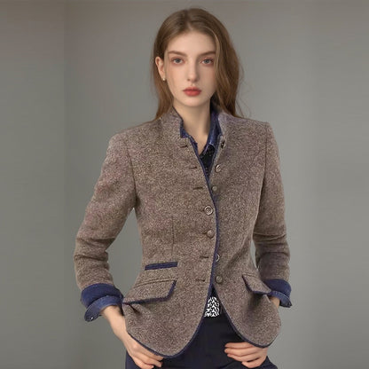 Elegante Damen Blazerjacke Mit Knöpfen und Taschen