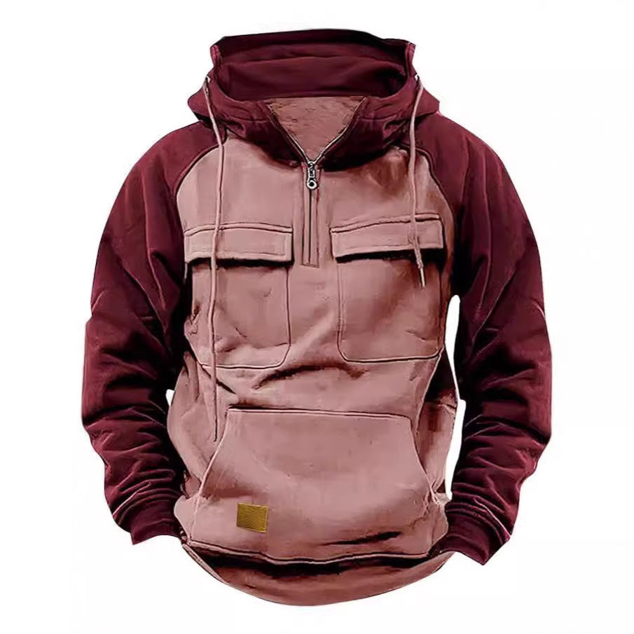 Herren Kapuzenjacke Funktional mit Taschen Wasserabweisend