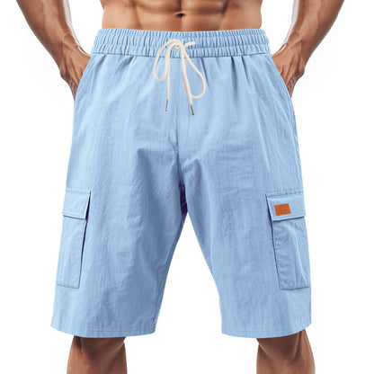 Herren Cargo-Shorts Bequem Vieltaschen Elastisch