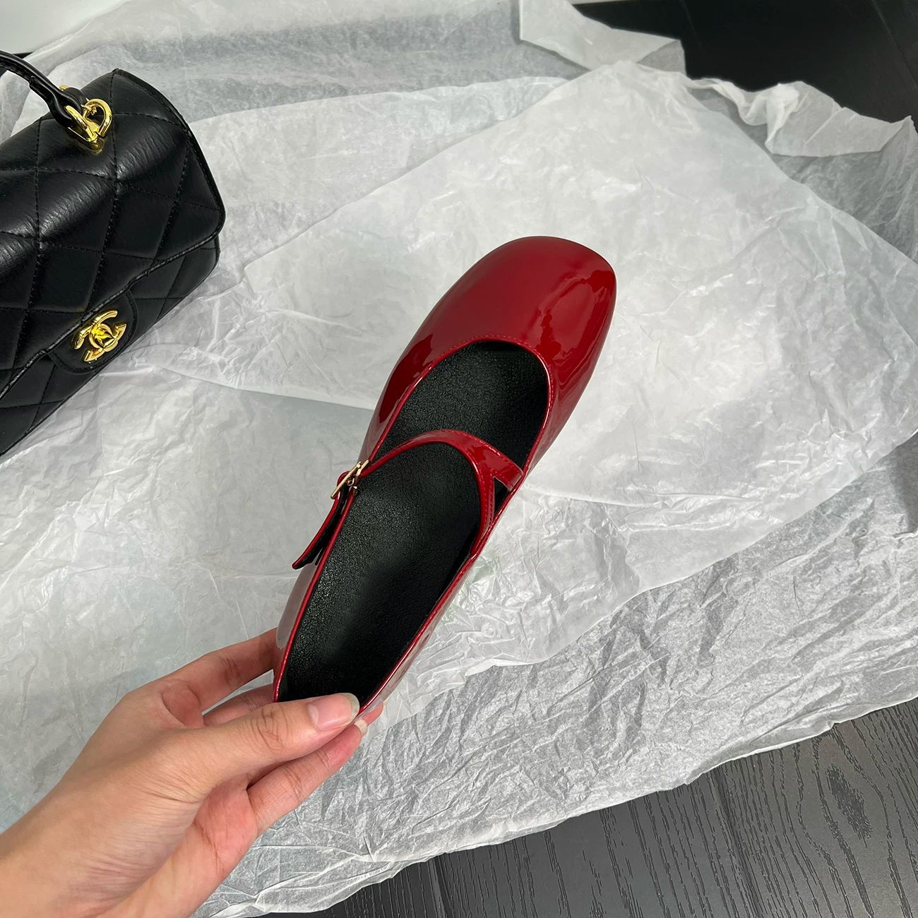 Damen Ballerinas Elegante Mary Jane Schuhe Mit Riemenverschluss
