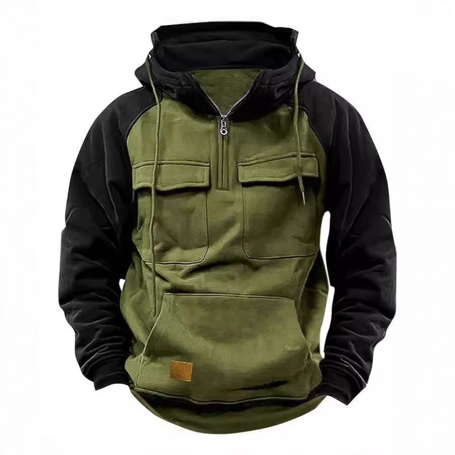 Herren Kapuzenjacke Funktional mit Taschen Wasserabweisend - BerlinGlamour