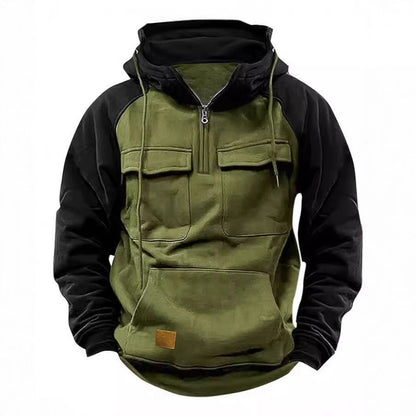 Herren Kapuzenjacke Funktional mit Taschen Wasserabweisend - BerlinGlamour