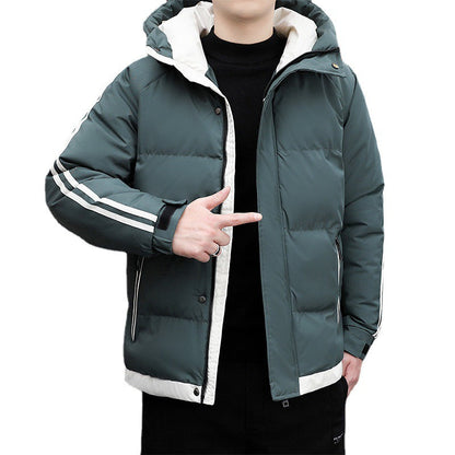 Herren Daunenjacke Sportlich Warm mit Hochkragen