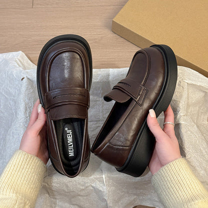Damen Loafers Lederschuhe Elegant Komfortabel
